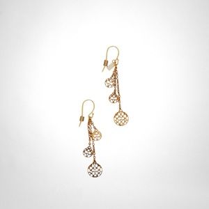 Coach Signature C Drop Earrings Gold